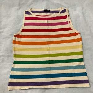 Multi color stripe tank top